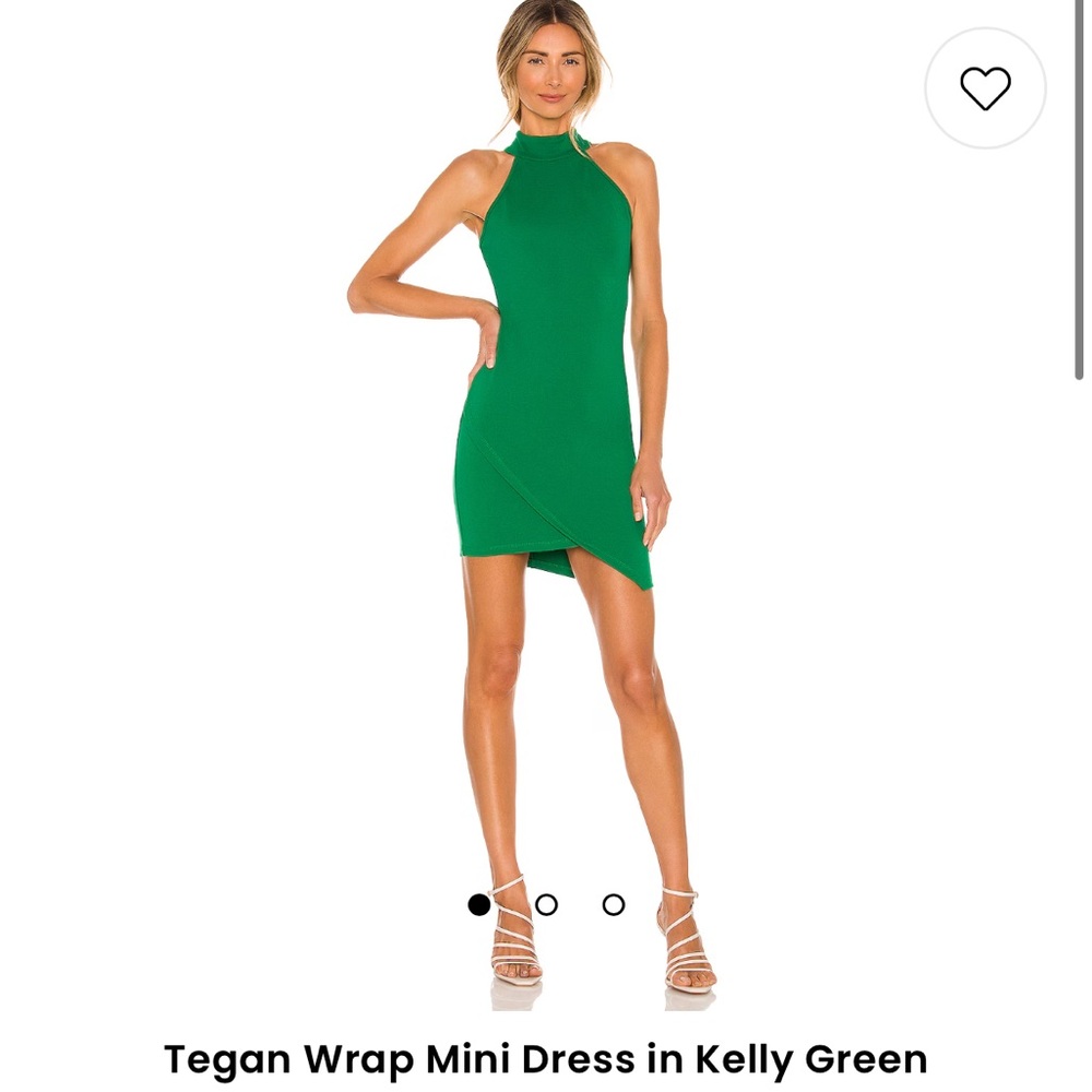 TEGAN wrap mini dress (Kelly green, size medium) superdown REVOLVE
